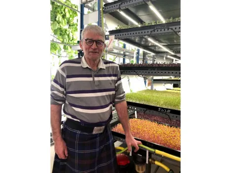 A Scot in a kilt, growing microgreens in Sweden