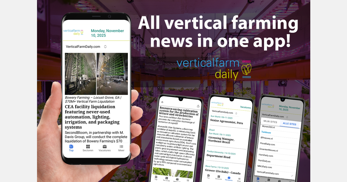 VerticalFarmDaily mobile app launched today!