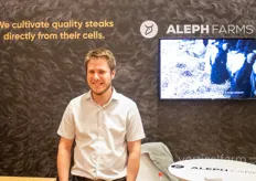 Aleph Farms' booth, where they specialize in cell-cultivated steaks