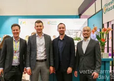 Jesper Hansen (YesHealth), Co-founders Nerijus Baliunas and Valentinas Civinskas with Leafood and Kevin Lin with YesHealth 