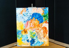 A lettuce inspired art work made by the Rugby School of Tokyo