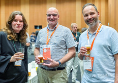 Laura van de Kreeke with Growy, Rob de Wit of Bom Group, and Thorben Looije with Valto Biocontrol 
