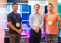 Dice K. Isayama and Edwin Ong of Arianetech Co. with Nagateru Ozawa of MIRAI