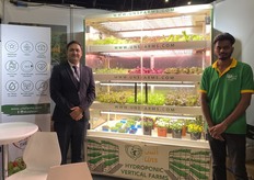 Riyaz Baqar and Durgaprasad Veeravalli represented UNS Farms, a Dubai-based vertical farming company producing up to 1,500 kilograms of fresh vegetables daily in its 30,000-square-foot facility.