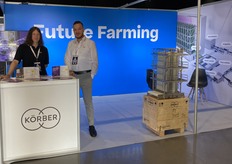 Sebastian Pook and Muhammed Huseyin Yildiz of Korber Technologies presented the company’s integrated automation solutions for vertical farms, with a detailed scale model at their booth.