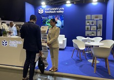 Hostesses welcomed visitors to Food Tech Valley’s stand, which highlighted Dubai’s innovation ecosystem for agrifood technologies.