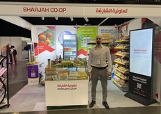 Faisal Altaha represented Sharjah Coop, displaying locally grown produce and highlighting the cooperative’s role in UAE food retail.
