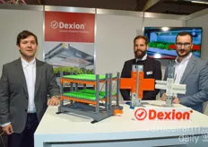 Rares-Mikai Balan, Lars Vogd and Vasilica Tusturica with Dexion that supplies Storage Systems for vertical farming  