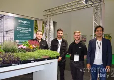 Kroptek's Antoine Charvin, Edwin Arida, Jack Riley and Salim Halabi are spreading word on the company's energy-efficient solutions to maximize crop yield year-round