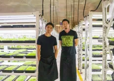 Farm manager, Ian Geronimo and New Leaf founder Adam Pitts