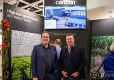 Jeffrey van der Sande and Fred van Veldhoven with Certhon. Jeffrey explained that they are working on some exciting new greenhouse projects