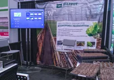 The Ellepot booth presenting their propagation systems