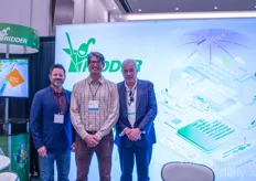 David Story, Morris Brink and Wil Lammers with Ridder showing off their Ridder ecosystem in the infographic
