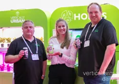 Andrew Littler and Neil Arden (Vertically Urban) with Rebekka Boekhout (VerticalFarmDaily) who asked us to approve of their self-crafted beers again. Definitely approved! The company debuted its Horti-Blaze, a new generation of LEDs suiting for greenhouses and vertical farms. 
