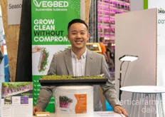 Albert Lin with Vegbed, currently testing jute based plugs which are soon available to market 
