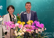 Gao Ying and Sander Smeding with Anthura bv who highlighted that anything can be grown inside a vertical farm, also flowers. 