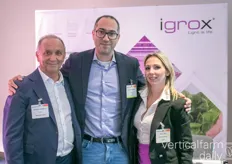 Giuseppe Battagliola (Kilometro Verde), Allesandro Oliveri and Nicole Vasta with igrox announced a new partnership with Kilometro Verde, an Italian vertical farming company