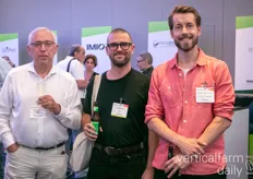 Willem Jonkman (btac), Andrew Carter (Smallhold) and Endre Harnes (Avisomo) were in happy 'spirits' during the drinks reception, sponsored by Van der Hoeven Horticultural Projects