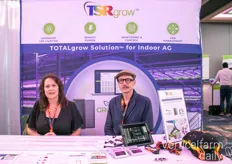 Gail Farias and Stephen Thompson with TSRgrow talking about sustainable growing with their LED solutions