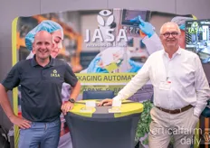 Joost Somford and Eduard de Haan with JASA showcasing their complete packaging lines