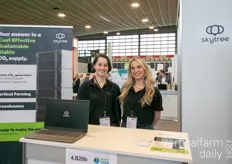 Lucie Jechova and Camille Hanna with Skytree debuting their introductory offer on their Cumulus unit; an on-site CO2 generator