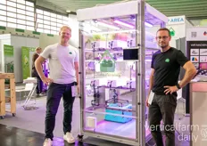 Lutz Kaiser and Sascha Rose with Roko Farming showing their latest system update whilst working on another product that's a bit bigger and suitable for microgreen production. On top of that, they could be used by conventional farmers as well.