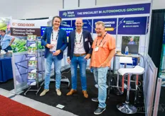 Ronald Hoek and Jan Hanemaaijer with Blue Radix are visited by Ontario based greenhouse consultant Arnold Verweij