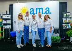 WELL LOOK AT THAT. Of course the AMA team brought many of their products but we only looked at THOSE PANTS. In the photo Alex Frew, Rick & Connie Bradt, Shawn Vallen and Janan Alles.