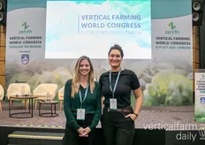 Erin Livesey and Thea Otto (AVF) striked a pose in front of the stage