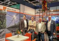 On the stand of Bom Group are Ruben Kalkman, John Meijer, Lodewijk Wardenburg and Rob De Wit